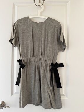 ZARA Gray Side Tie Mini Dress – Size M – NWOT